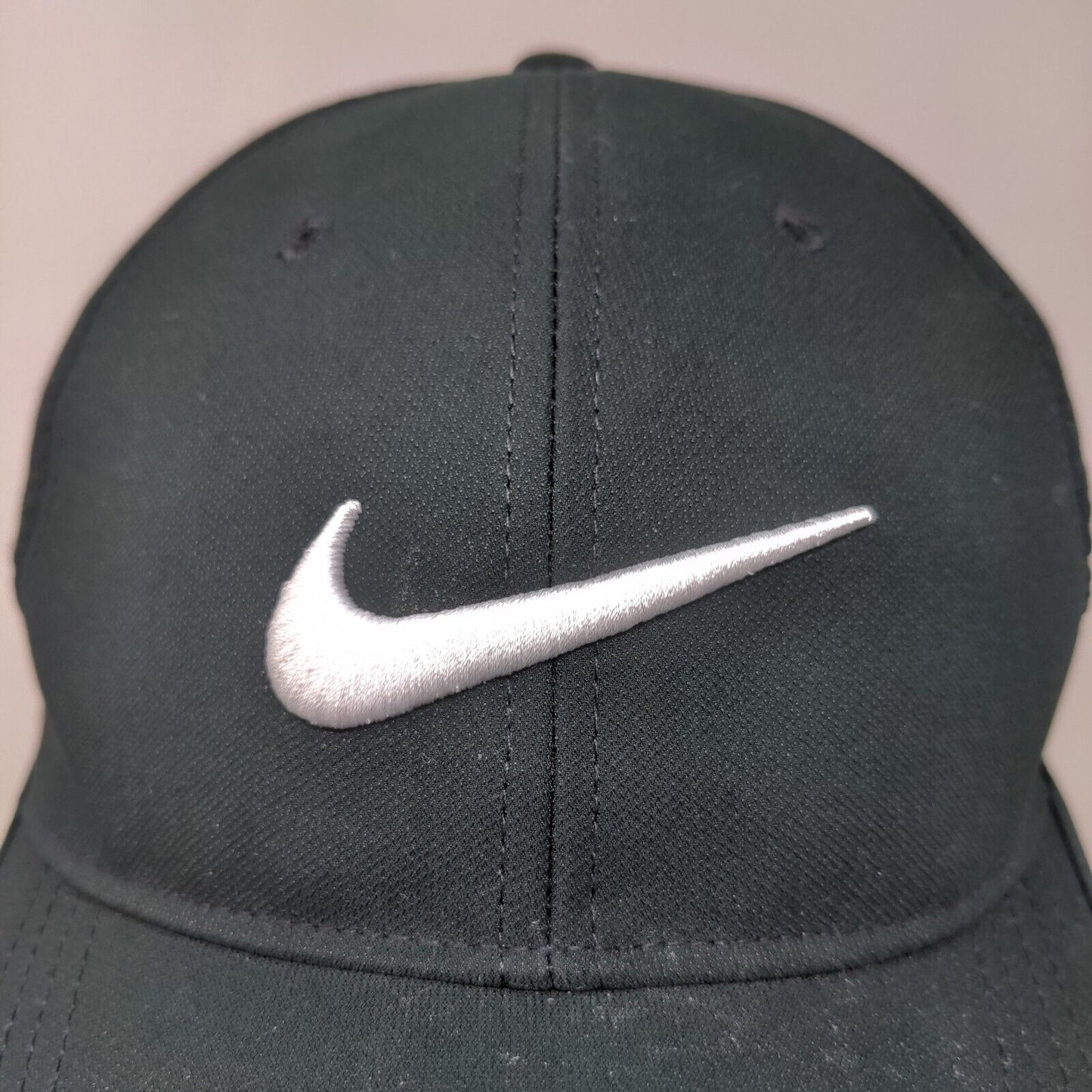 Nike Men's Baseball Cap Hat Black OSFM Embroidered Swoosh Logo