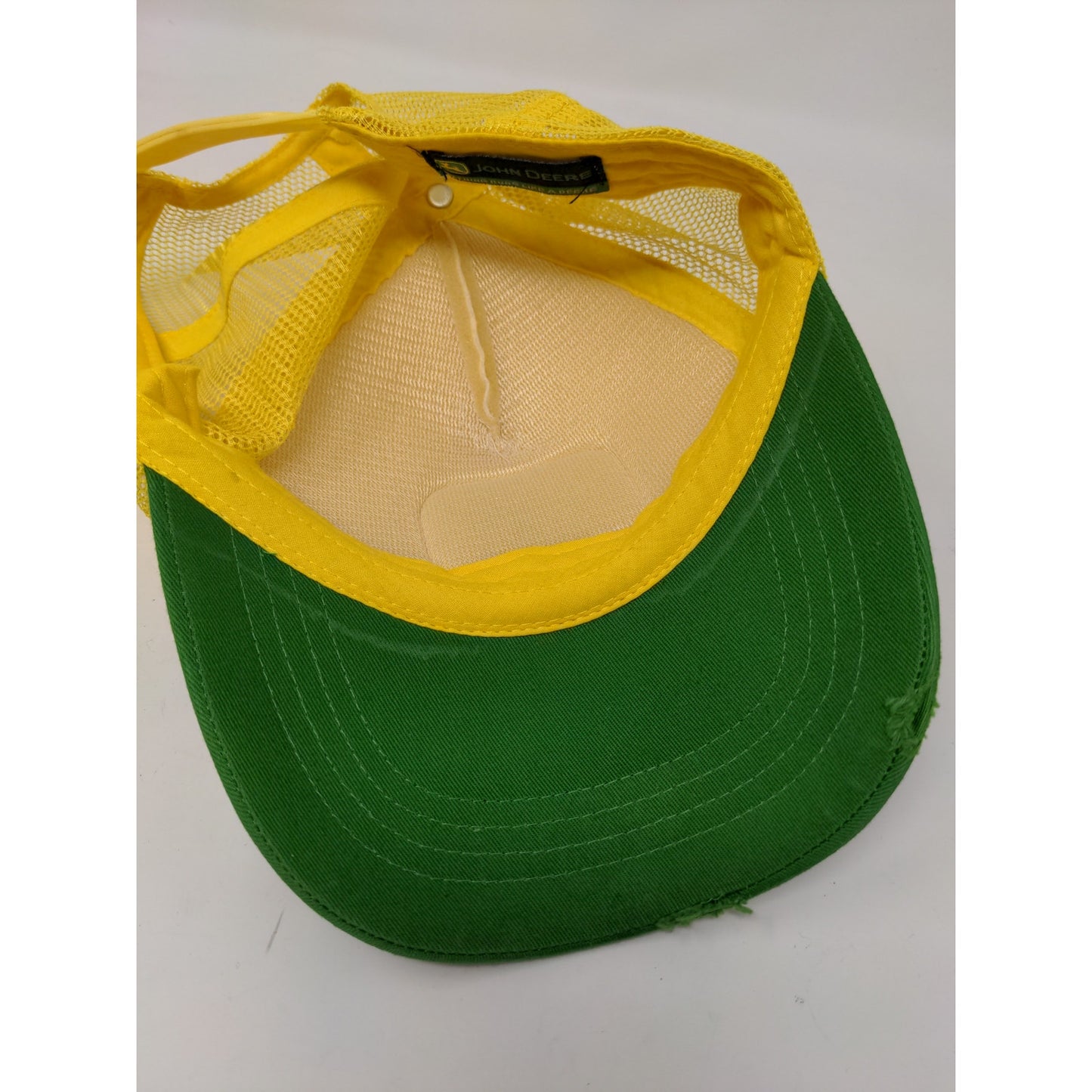 Vintage John Deere Mesh Back Snapback Trucker Hat Embroidered Patch