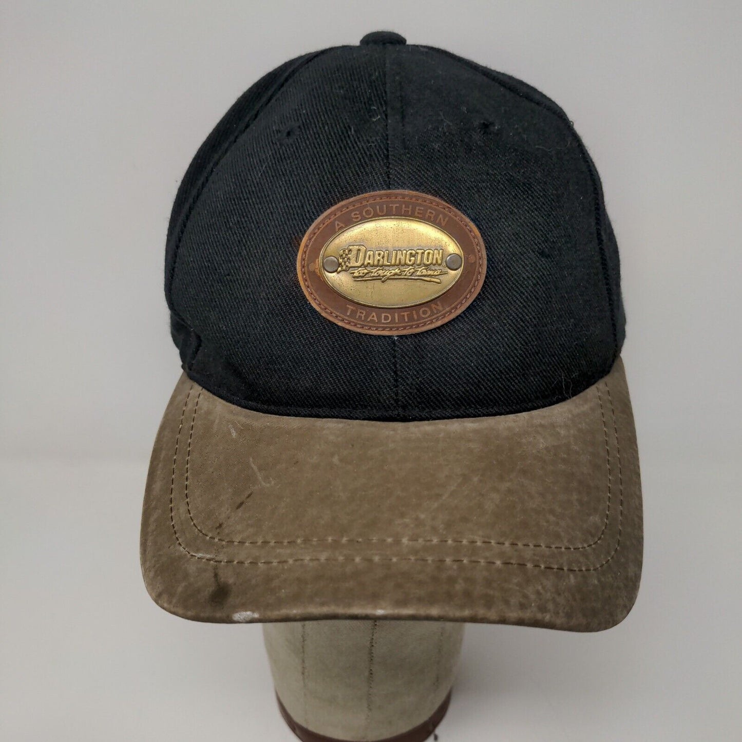 Nascar Hat/Cap Too Tough To Tame Darlington Motor Speedway Leather Embroidered