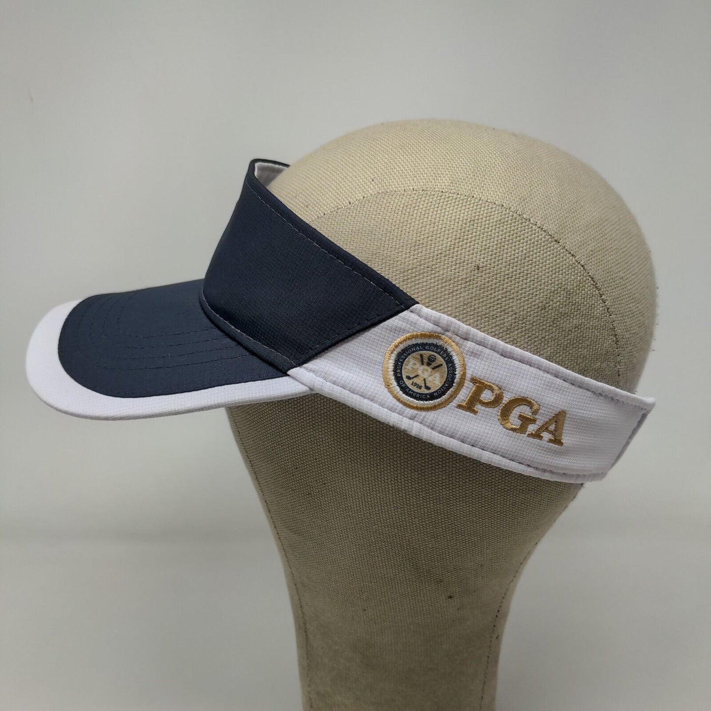 PGA Men's 75th Senior Championship Blue White Strapback Visor Hat Embroidered