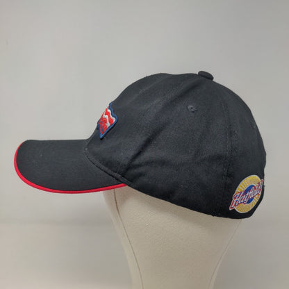 Melonwear Men's Strapback Hat Black Embroidered HatField Logo 100% Cotton