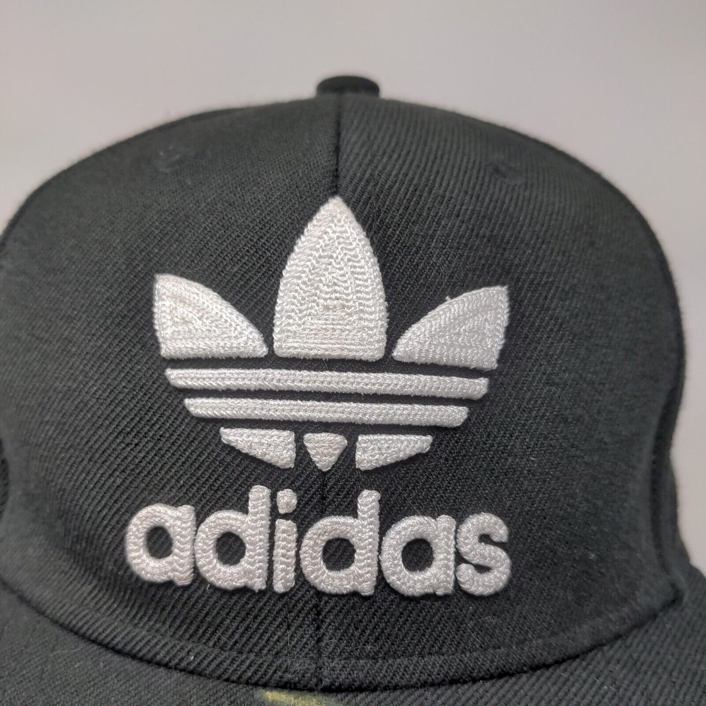 Adidas Men's Snapback Hat Black OSFA Embroidered Trefoil Logo