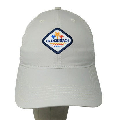 Orange Beach Alabama Slideback Hat Gray Beige Adjustable Embroidered Logo