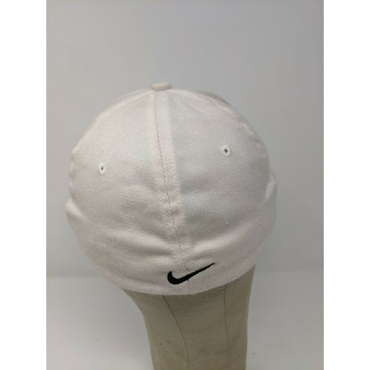 Nike Sportswear Fitted Hat OSFA White Black Swoosh Embroidered