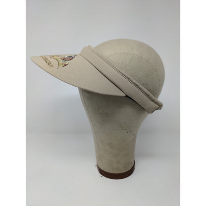 Womens High Spirits Sun Visor Hat Tan Palm Desert California Los Caballeros