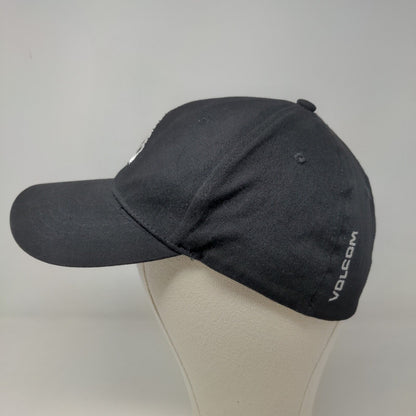 Volcom Men's Fitted Hat Black Size L/XL Embroidered Logo Cotton Blend