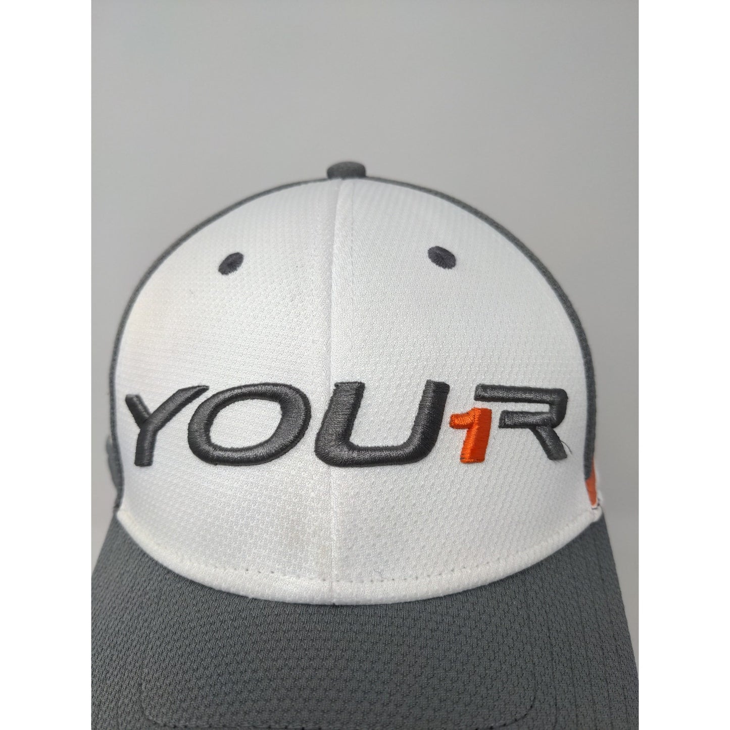 Taylormade Your1 1R OSFA Slideback Golf Hat White & Gray Slideback