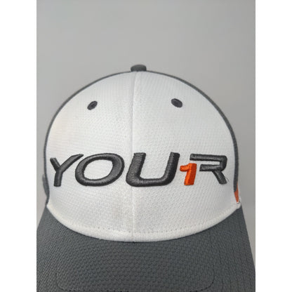 Taylormade Your1 1R OSFA Slideback Golf Hat White & Gray Slideback