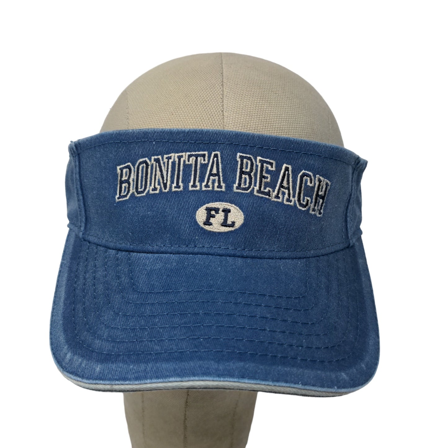 Triangle Sport Men's Strapback Sun Visor Hat Cap Blue OSFM Bonita Beach FL