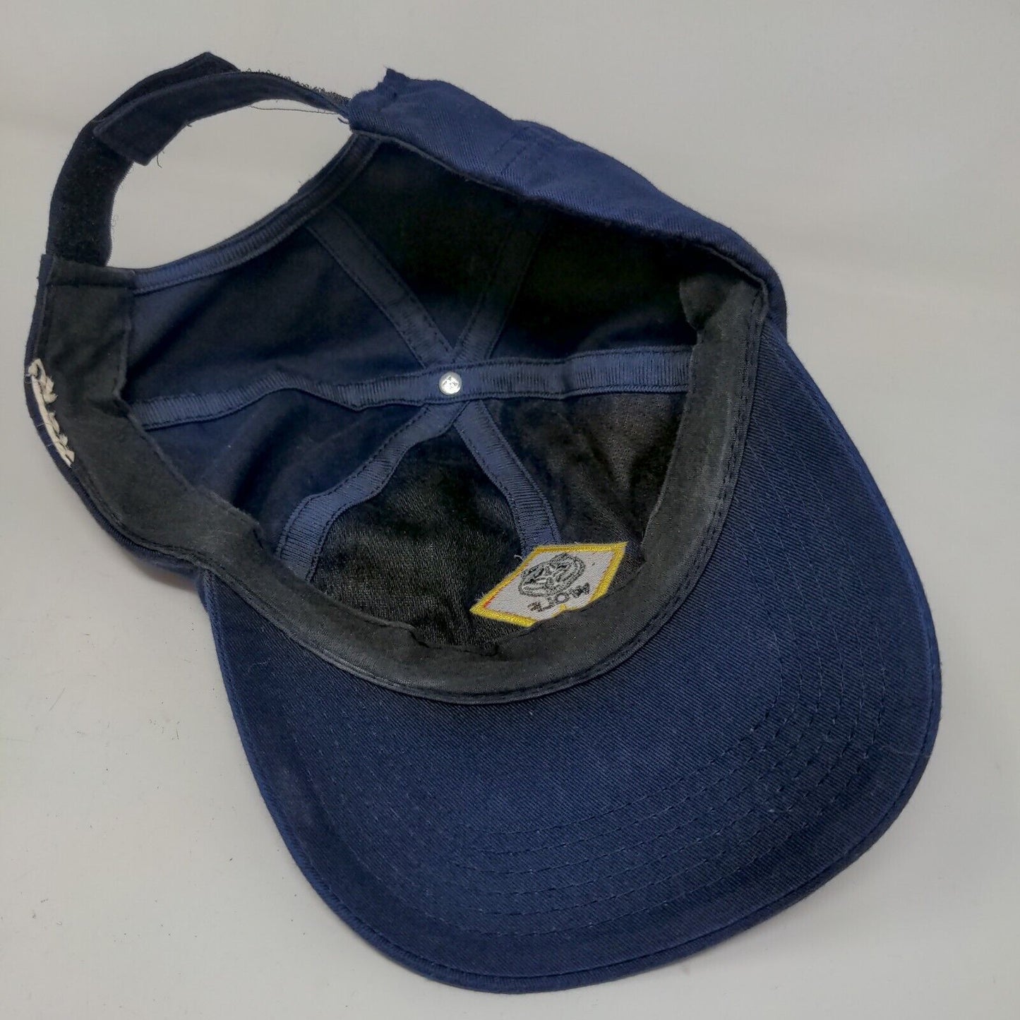 Boy Scouts Boy's Strapback Hat Blue Yellow Wolf Cub Embroidered Logo Adjustable