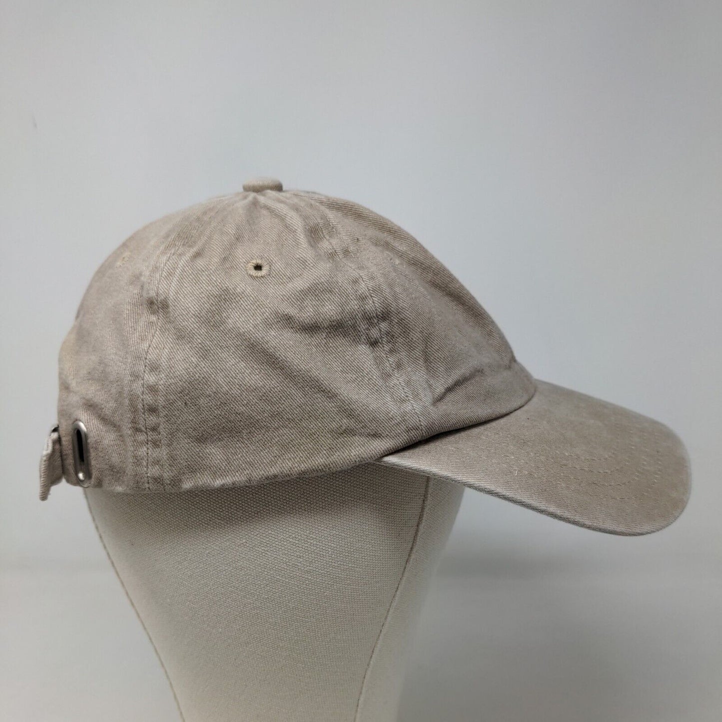 Unbranded Men's Slideback Hat Beige Size OS 100% Cotton Vent Holes