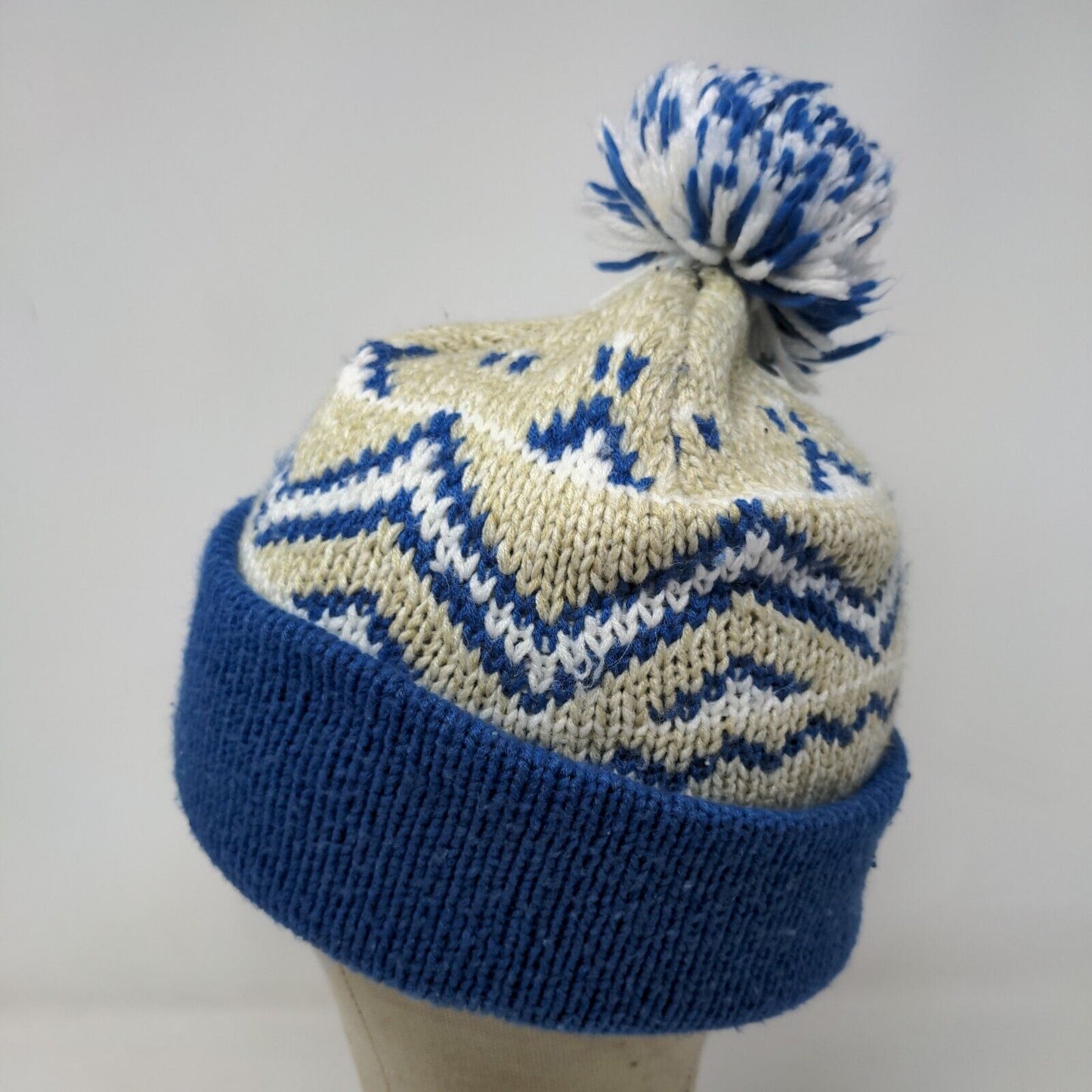 Reebok NFL Team Apparel Knit Beanie Hat Indianapolis Colts Blue Cream OSFA