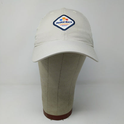 Orange Beach Alabama Slideback Hat Gray Beige Adjustable Embroidered Logo