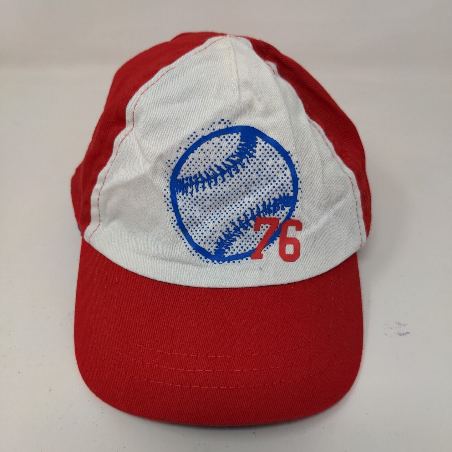 Unbranded Baby Infant Hat Red White Graphic Baseball 76 Logo