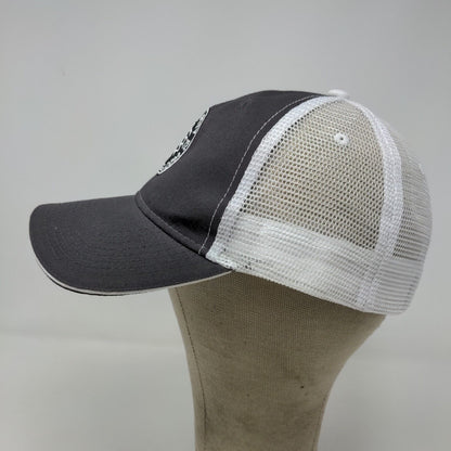 Eco ESG Men's Strapback Mesh Back Hat Gray White Adjustable Eco Safety Logo