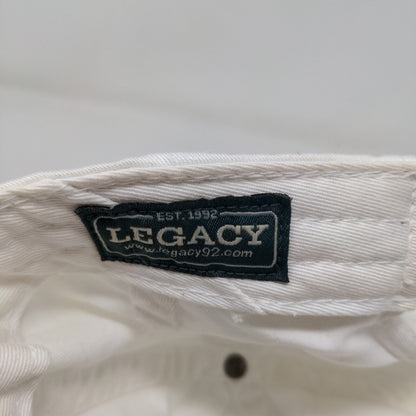 Legacy Mens Slideback Hat White Adjustable Embroidered M Logo