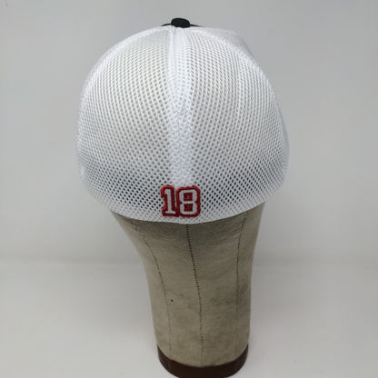 Peyton Manning PeyBack Bowl 2008 Hat Black White Embroidered Logo Mesh Back