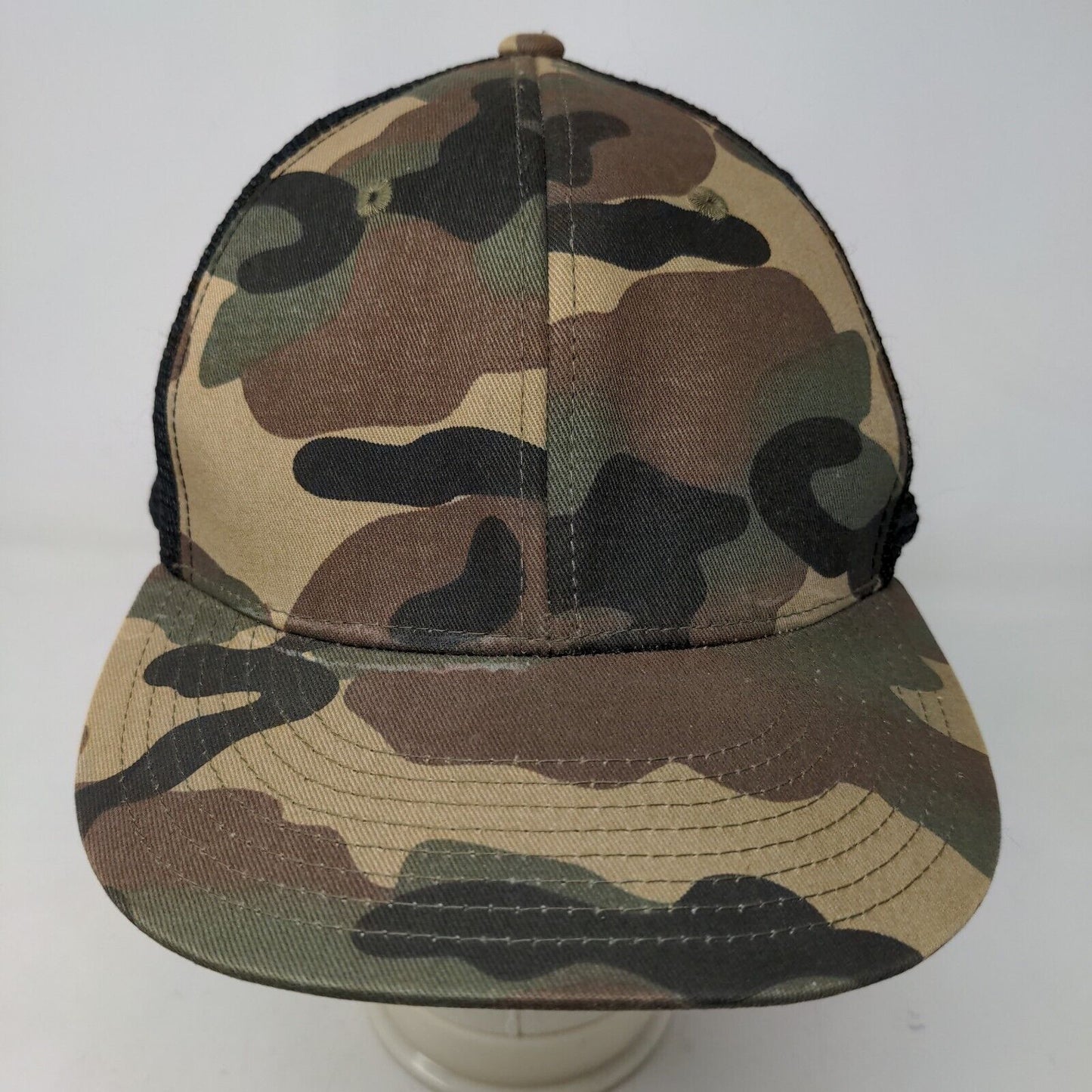 Decky Men's Snapback Mesh Back Camo Hat Green Brown OSFM Blank Cotton Nylon