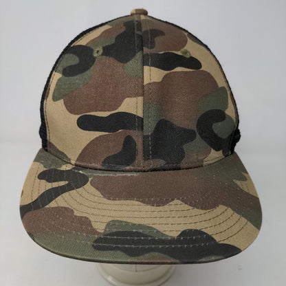 Decky Men's Snapback Mesh Back Camo Hat Green Brown OSFM Blank Cotton Nylon