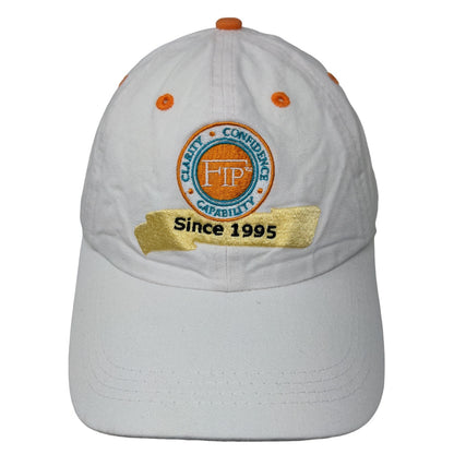 FIP Financial Independence Planning Men's Strapback Hat White Adjustable Logo