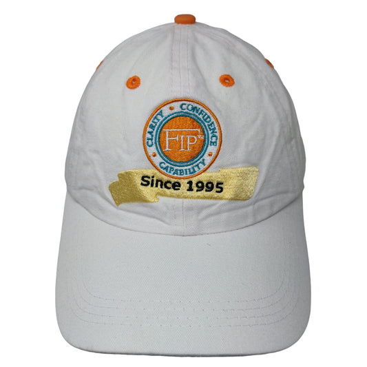 FIP Financial Independence Planning Men's Strapback Hat White Adjustable Logo