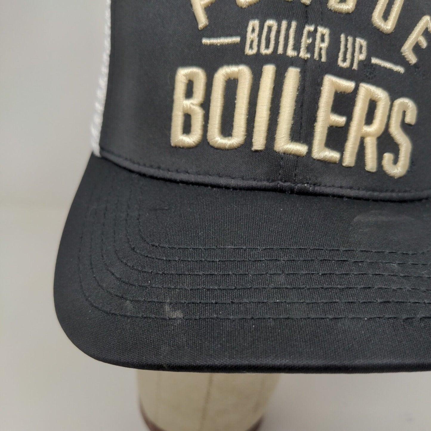 Top of the World Men's Snapback Mesh Back Purdue Boilermakers Hat Black White