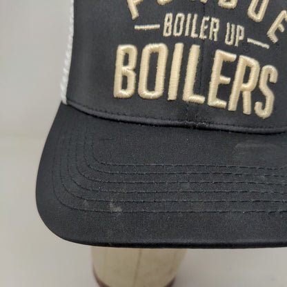 Top of the World Men's Snapback Mesh Back Purdue Boilermakers Hat Black White