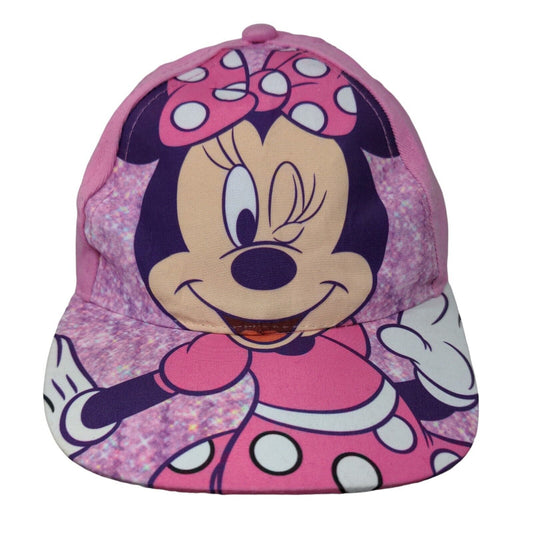 Disney Junior Girl's Minnie Mouse Strapback Hat Pink Size Toddler Big Print