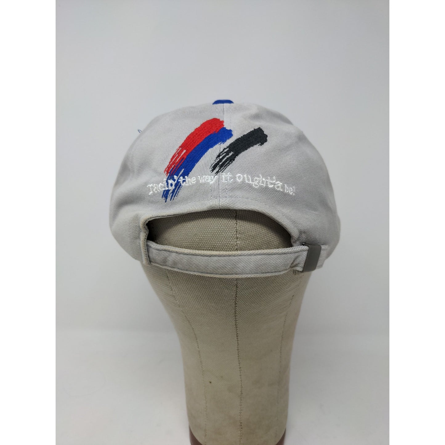 Bristol Motor Speedway Slideback Hat Embroidered Logo Spell Out Gray Blue