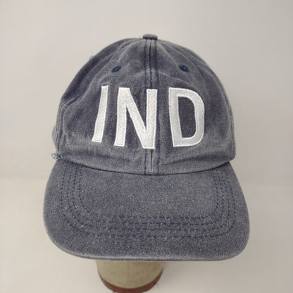 IND Strapback Hat OSFA Embroidered Logo Gray 100% Cotton Adjustable