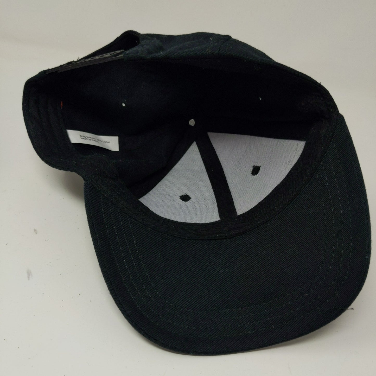 Sean John Cologne Fragrance Snapback Hat Embroidered Logo Spell Out Black