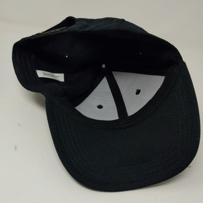 Sean John Cologne Fragrance Snapback Hat Embroidered Logo Spell Out Black