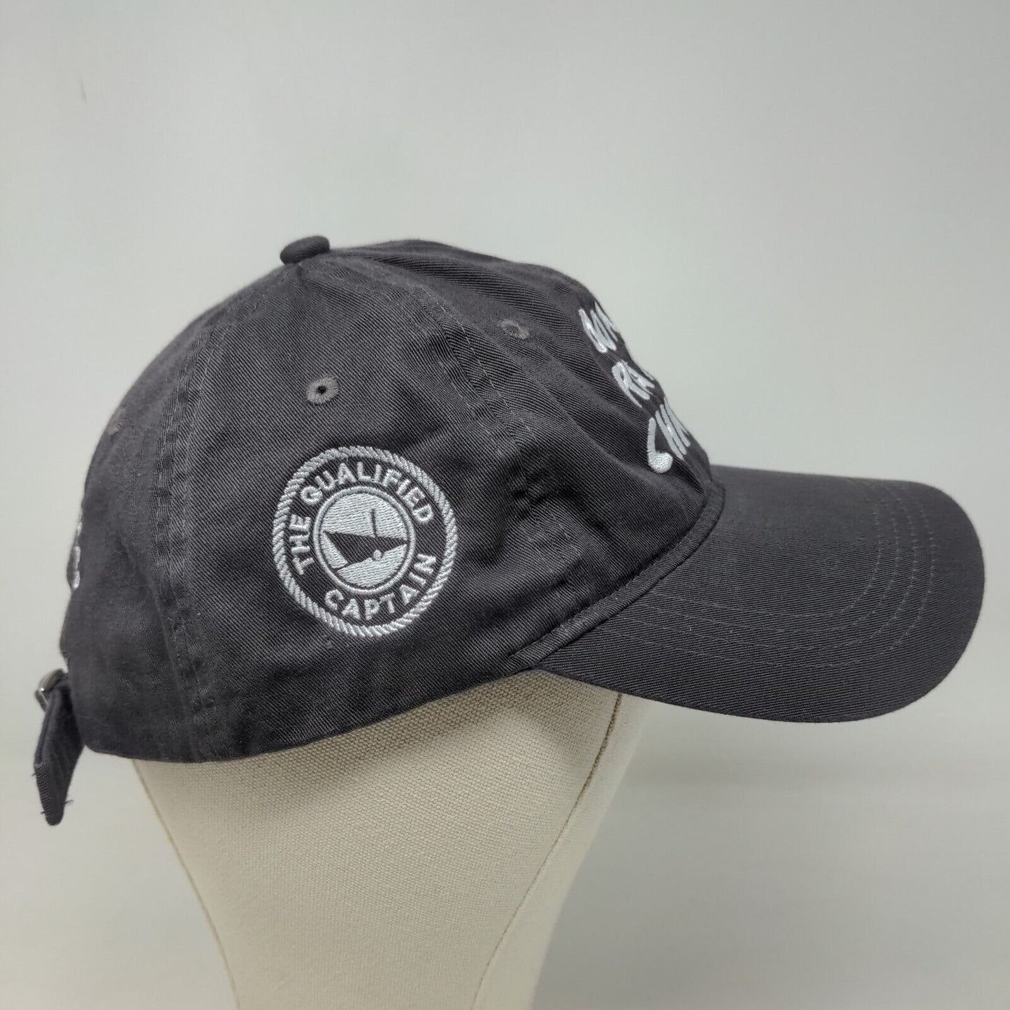 Cape May Brewing Co. Men's Slideback Hat Gray OSFM Embroidered Boat Ramp Champ