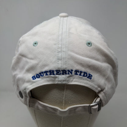 Southern Tide Slideback Hat Cream Adjustable 100% Cotton Embroidered Fish Logo