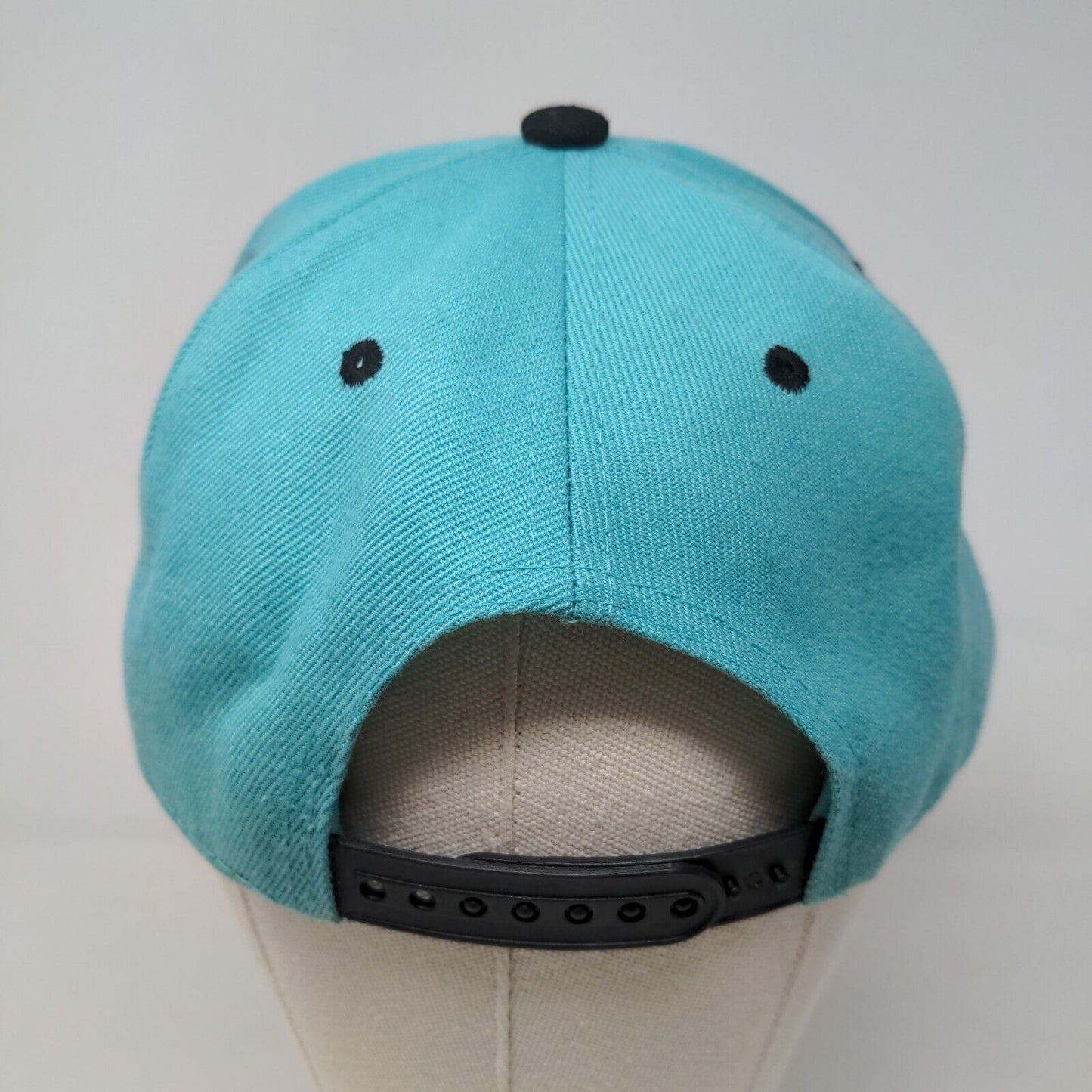 Unbranded Men's Snapback Hat Blue Black Flat Bill OSFA Embroidered Choose Up