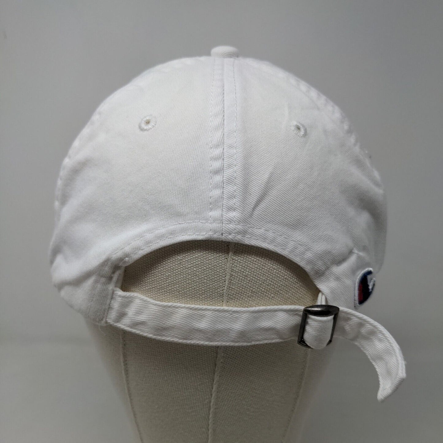 Champion Men's Slideback Hat White OSFA Embroidered Logo 100% Cotton