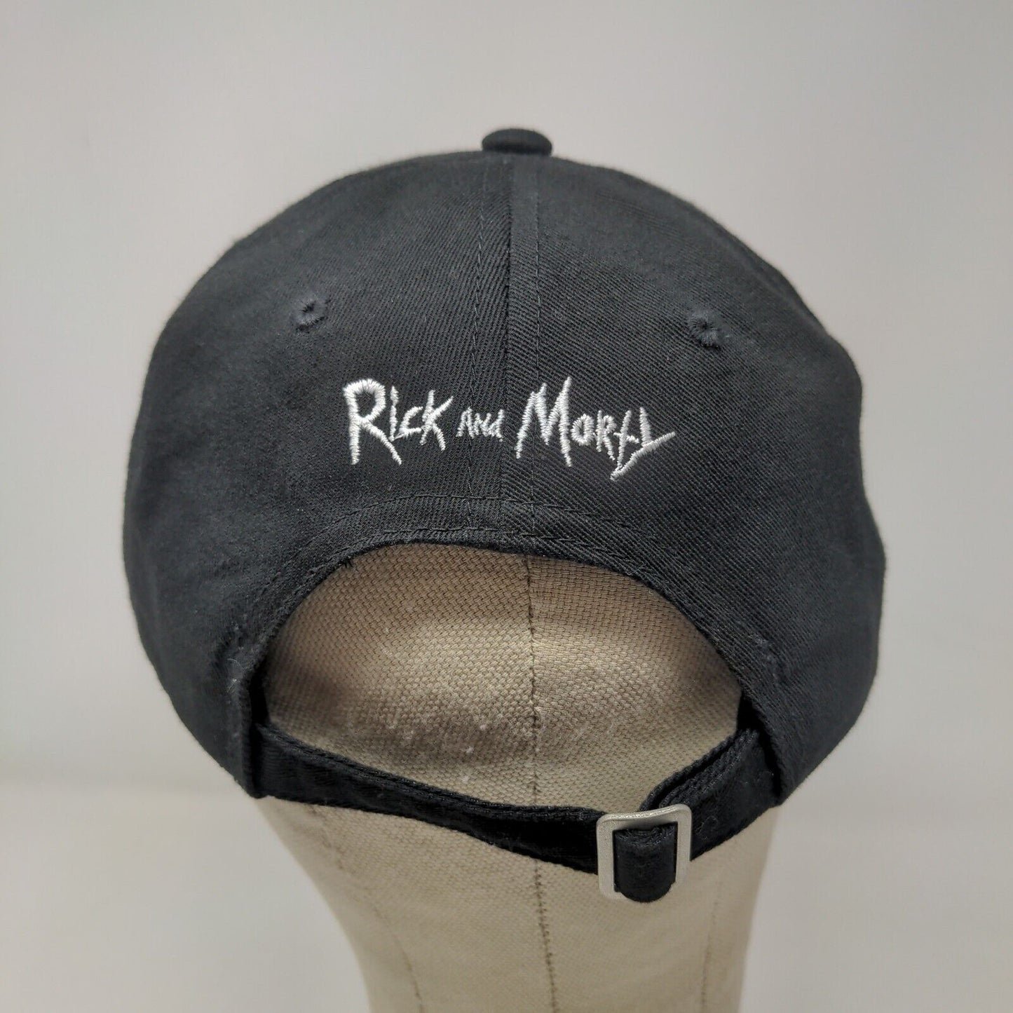 Rick & Morty Men's Adult Swim Slideback Hat Cap Black Embroidered Logo 2021