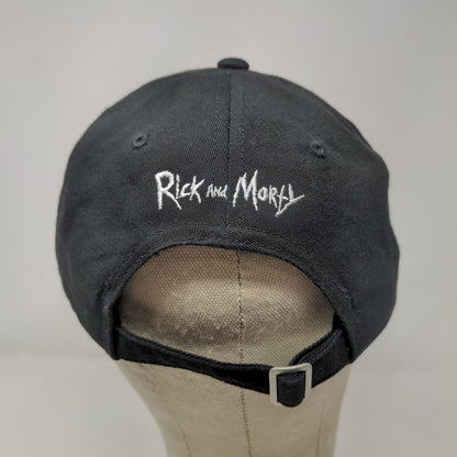 Rick & Morty Men's Adult Swim Slideback Hat Cap Black Embroidered Logo 2021