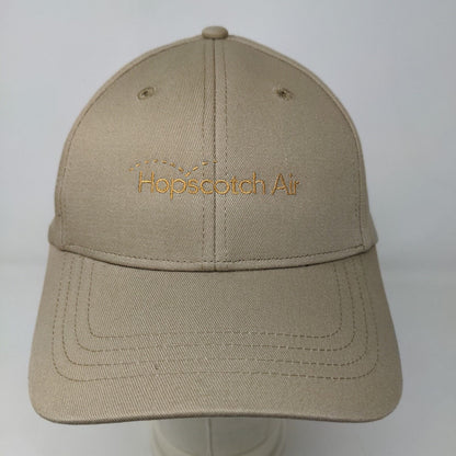 Lands' End Men's Strapback Hat Tan Size OS Embroidered Hopscotch Air Logo