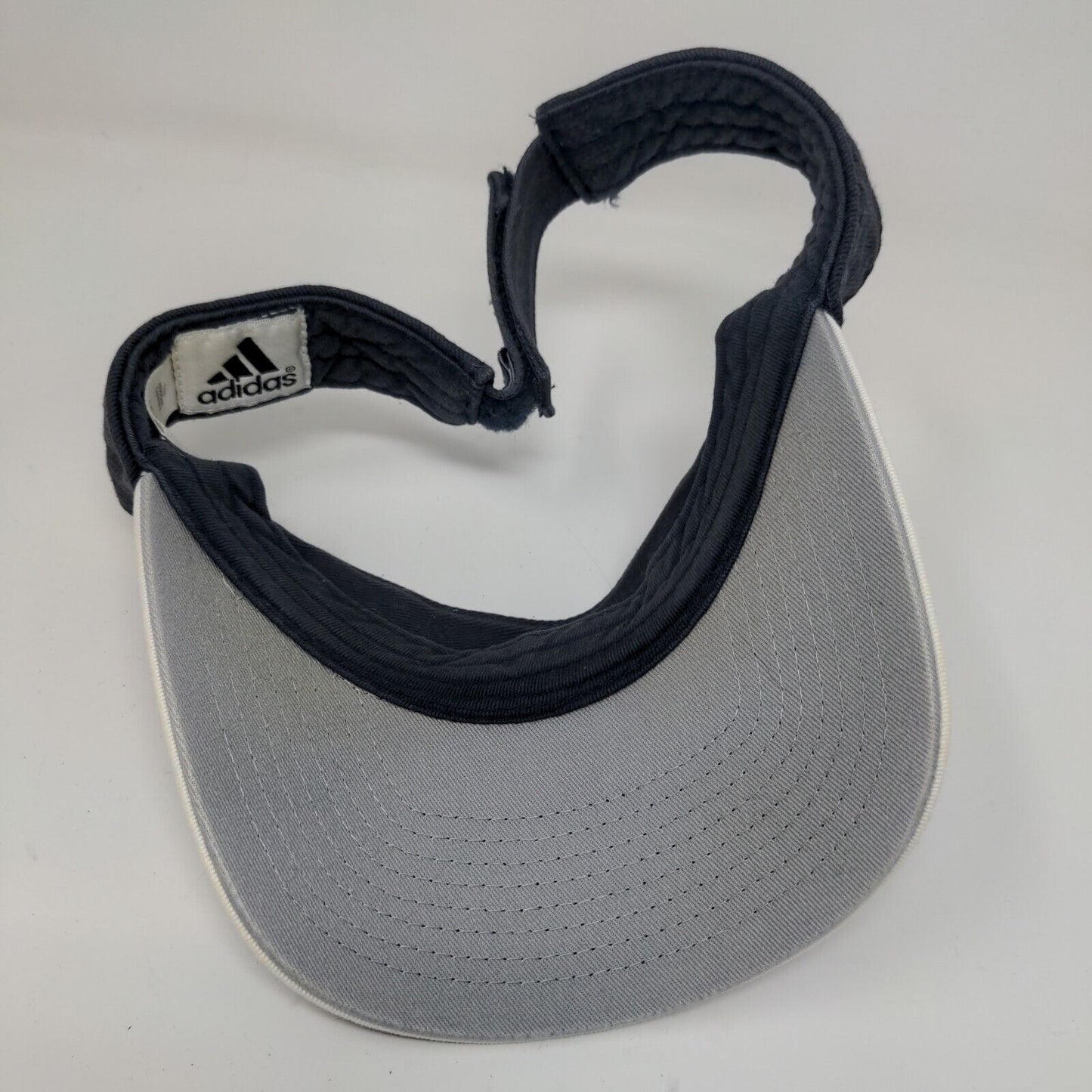 Adidas Strapback Sun Visor Hat Cap Blue Adjustable Embroidered Logo