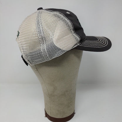 BSN Sports Team Work ZEF Eagle Bird Logo Gray White Strap Back Hat Cap One Size