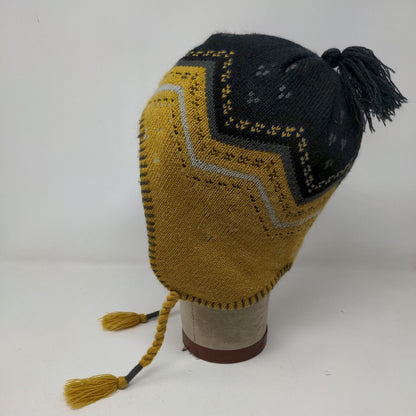 NCAA Men's Purdue Boilermakers Knit Beanie Hat Black Gold Embroidered Logo