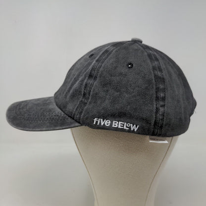 Five Below Men's Slideback Hat Gray Adjustable Embroidered Logo 100% Cotton