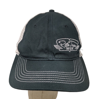 District Men's Rattle Traps Car Club Mesh Back Hat Black White Embroidered Logo