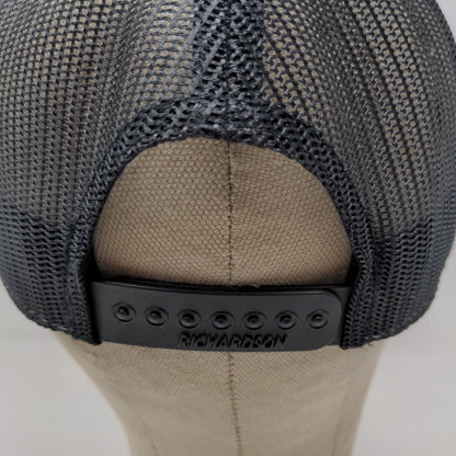 RCM Supply Men's Snapback Mesh Back Hat Cap Black Gray Patch Logo