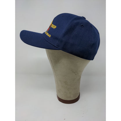 89th Cavalry Recon Squad D Troop Fitted Hat Size 7 1/4 Blue Embroidered Logo