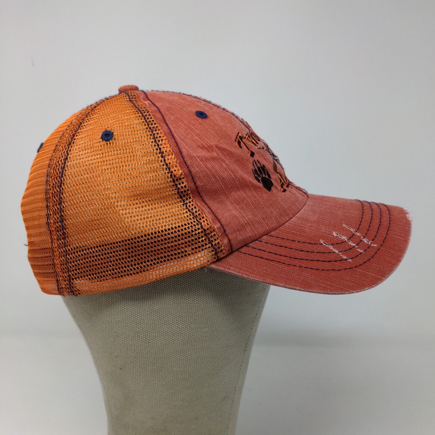 Two Bear Arms Men's Strapback Hat Orange OSFA Embroidered Logo