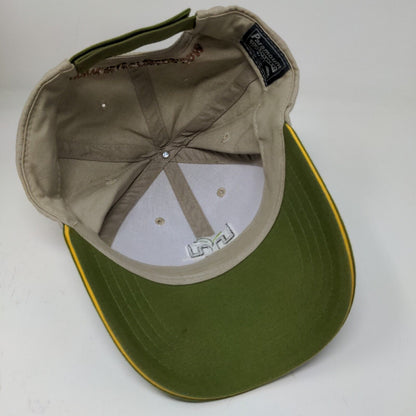 Select Seed Strapback Hat Tan Green Adjustable Embroidered Logo