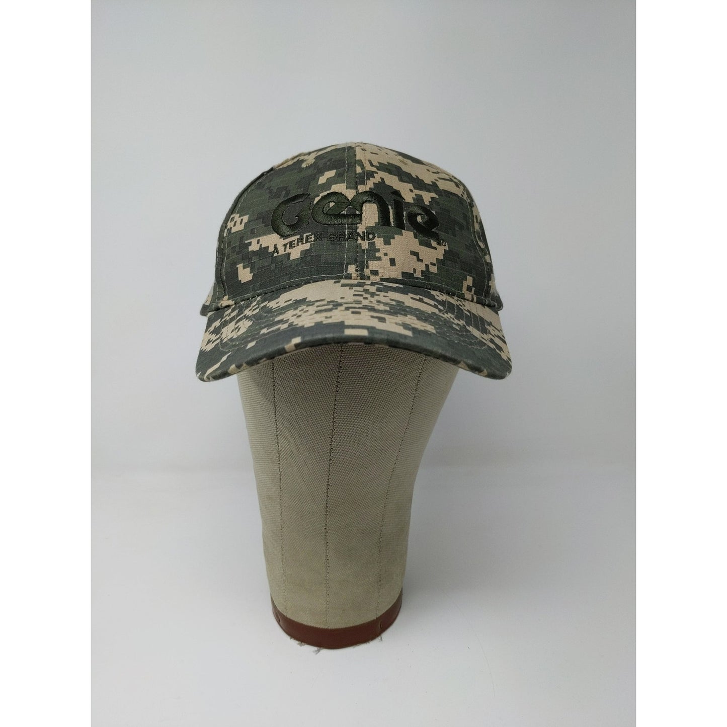 Genie Terex Brand Digital Camo Strapback Hat OSFA Green & Tan Embroidered