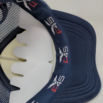 Functional 45 Men's Snapback Mesh Back Hat Blue White Size OS